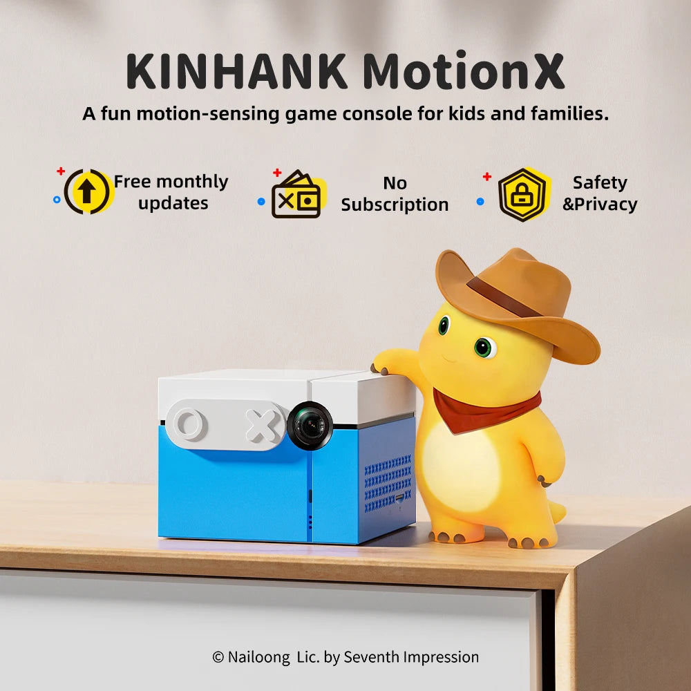 KINHANK MotionX Aktives Spielsystem für Kinder & Familien Videospielkonsole für fortlaufende Updates Kinderspielzeug für körperliche Aktivität im Innenbereich