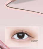 Doppelseitiger Lying Silkworm Stift 2-in-1 Highlighter Nude Unterlidkontur Aegyo-Sal Eyeliner Make-up-Stift mit Detailpinsel