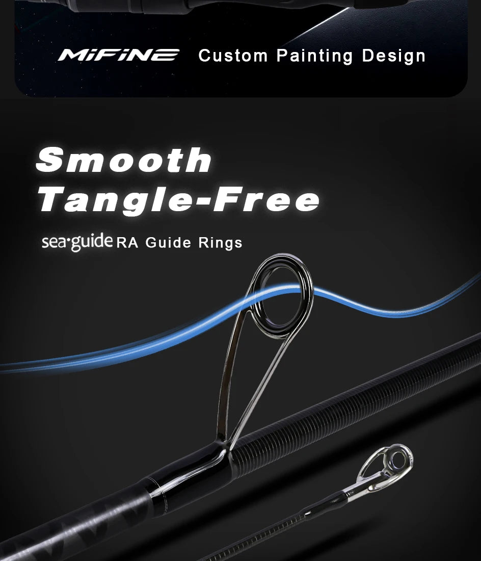 MIFINE JIG SMART SPIN Spinnrute, Barschruten, Wurfgewicht 4-18g/10-38g Salzwasser Süßwasser 2.29M