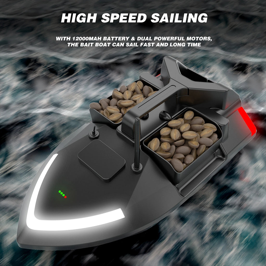 Modernes GPS-Futterboot mit 3 Köderbehältern, 12000mAh kabelloses Futterboot mit automatischer Rückkehrfunktion, verschiedene Stile