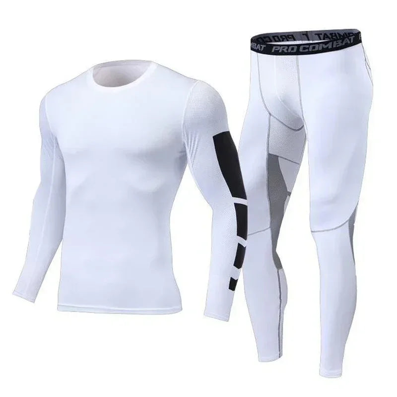 Herren Lauf-Trainingsanzug Fitness Sportbekleidungs-Set Kompressions-Leggings Sportkleidung Gym Enganliegende Jogginghose Rash Guard Lycra