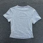 Solid color women's soft breathable yoga short-sleeved comprehensive training tight T-shirt with exposed belly button fitness sh