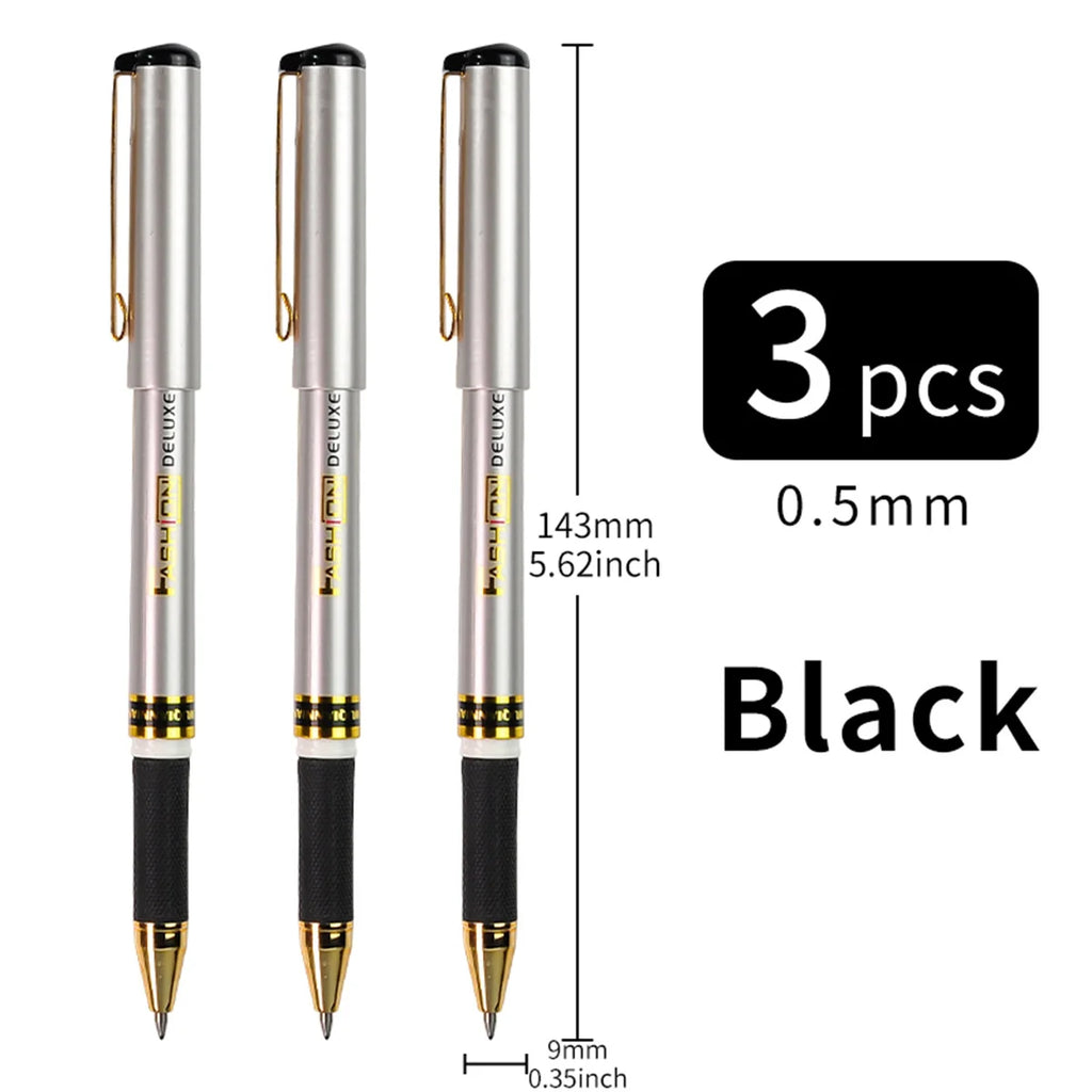 Gelschreiber, hohe Kapazität, schwarze/blaue Tinte, 0,5 mm, hervorragende Qualität, sehr gute Schreibeigenschaften, Geltintenstifte, Büro- und Schulbedarf, neutraler Stift