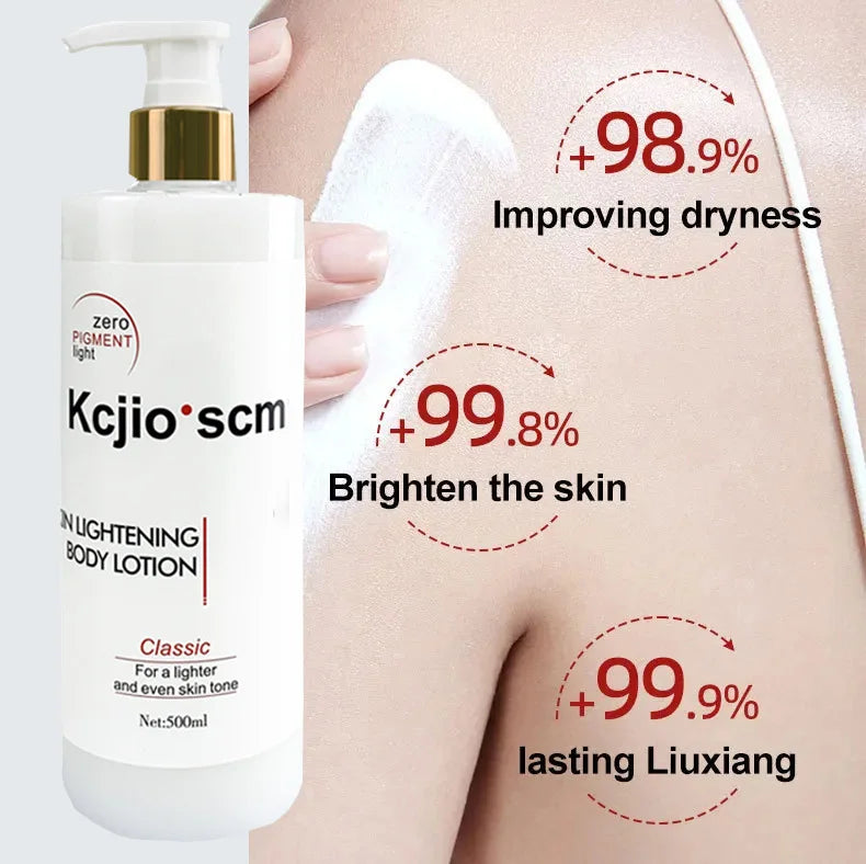 500ml schnelle Aufhellungscreme für dunkle Haut Kojic Sen Feuchtigkeitsspendende aufhellende Körperlotion Hautpflege für makellosen, ebenmäßigen Hautton