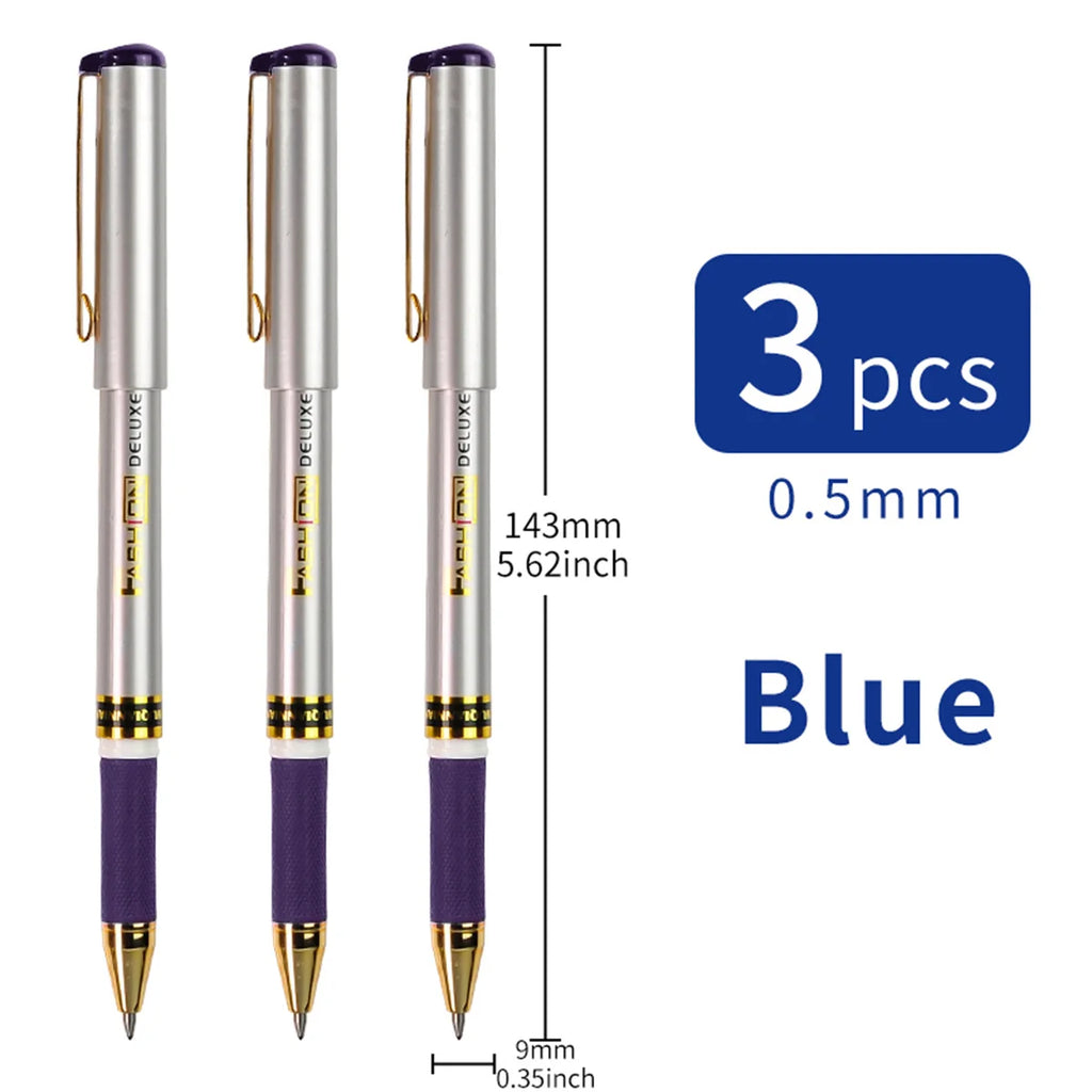 Gelschreiber, hohe Kapazität, schwarze/blaue Tinte, 0,5 mm, hervorragende Qualität, sehr gute Schreibeigenschaften, Geltintenstifte, Büro- und Schulbedarf, neutraler Stift