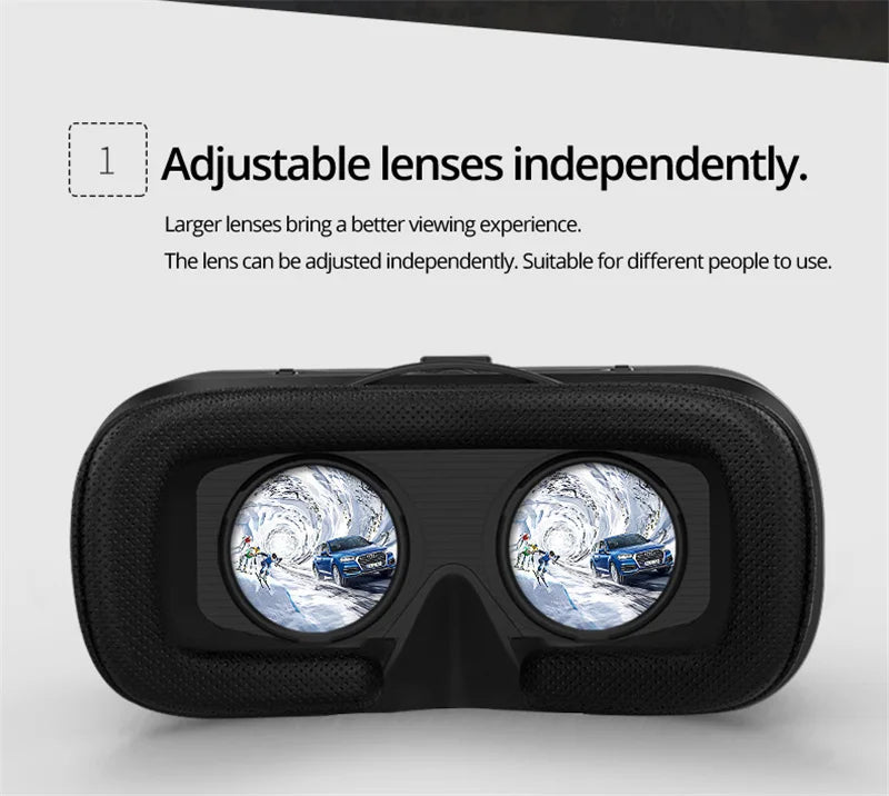 VR Shinecon 10.0 Helm 3D-Brille Virtual Reality Headset für Smartphones VR-Brille Videospiel Fernglas