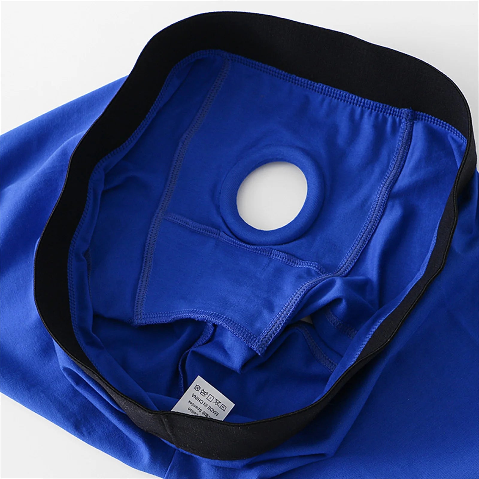CLEVER-MENMODE Herrenunterhose mit offenem Penisbeutel, Loch, Boxershorts, Cockring, Slip, Baumwollunterwäsche, Boxershorts hombre