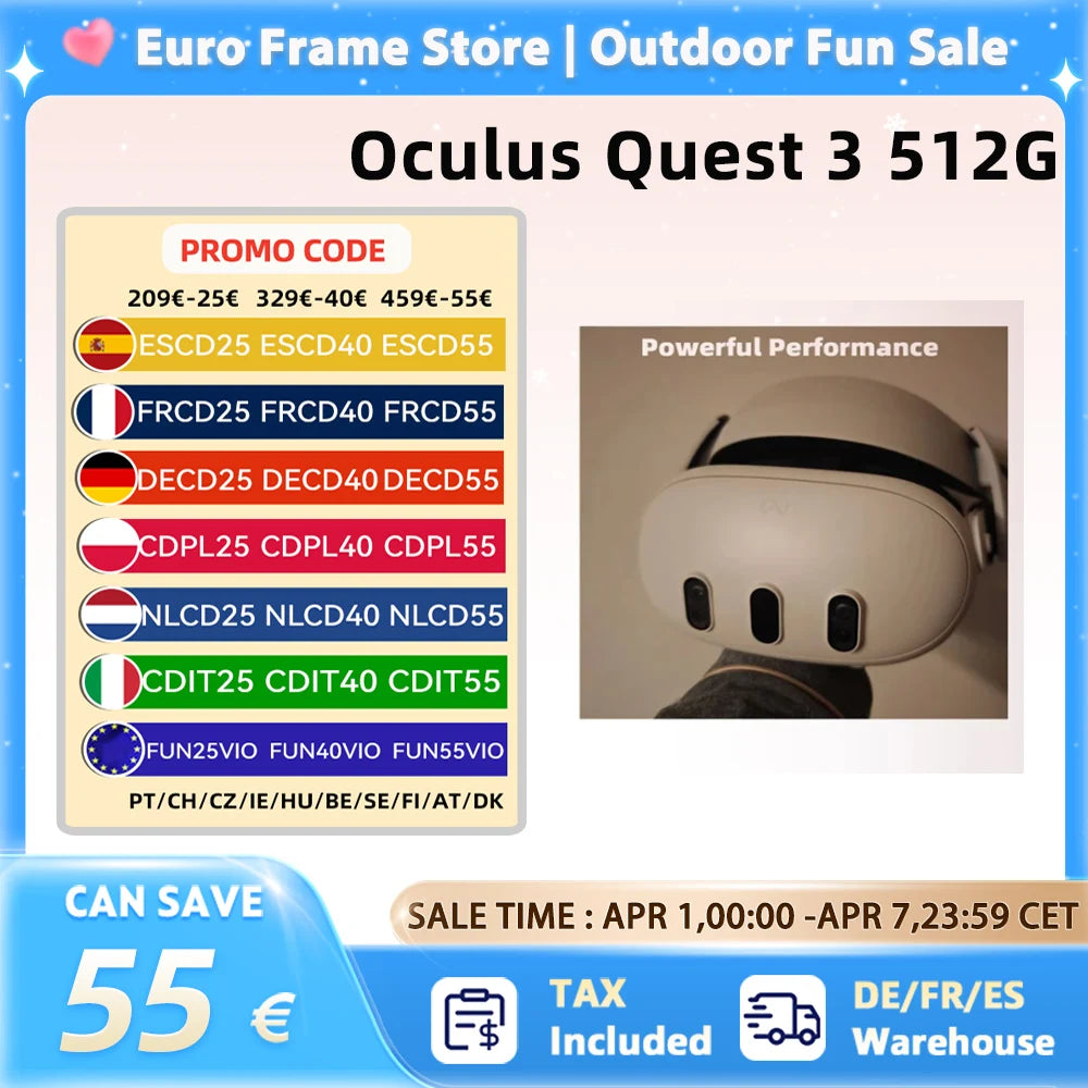 Oculus Quest 3 512G All-IN-ONE Headset mit integriertem Head-VR-Headset Bewegungserfassende Spielekonsole Smart Glasses Quest 3 512g Hauptbild