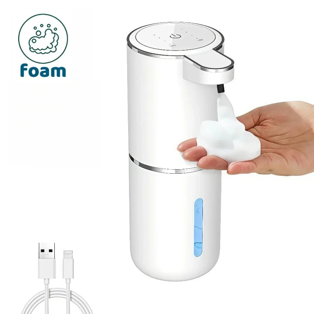 Automatischer Flüssig-/Schaumseifenspender, berührungsloser elektrischer Spender, USB-wiederaufladbar mit Infrarotsensor für Bad, Küche