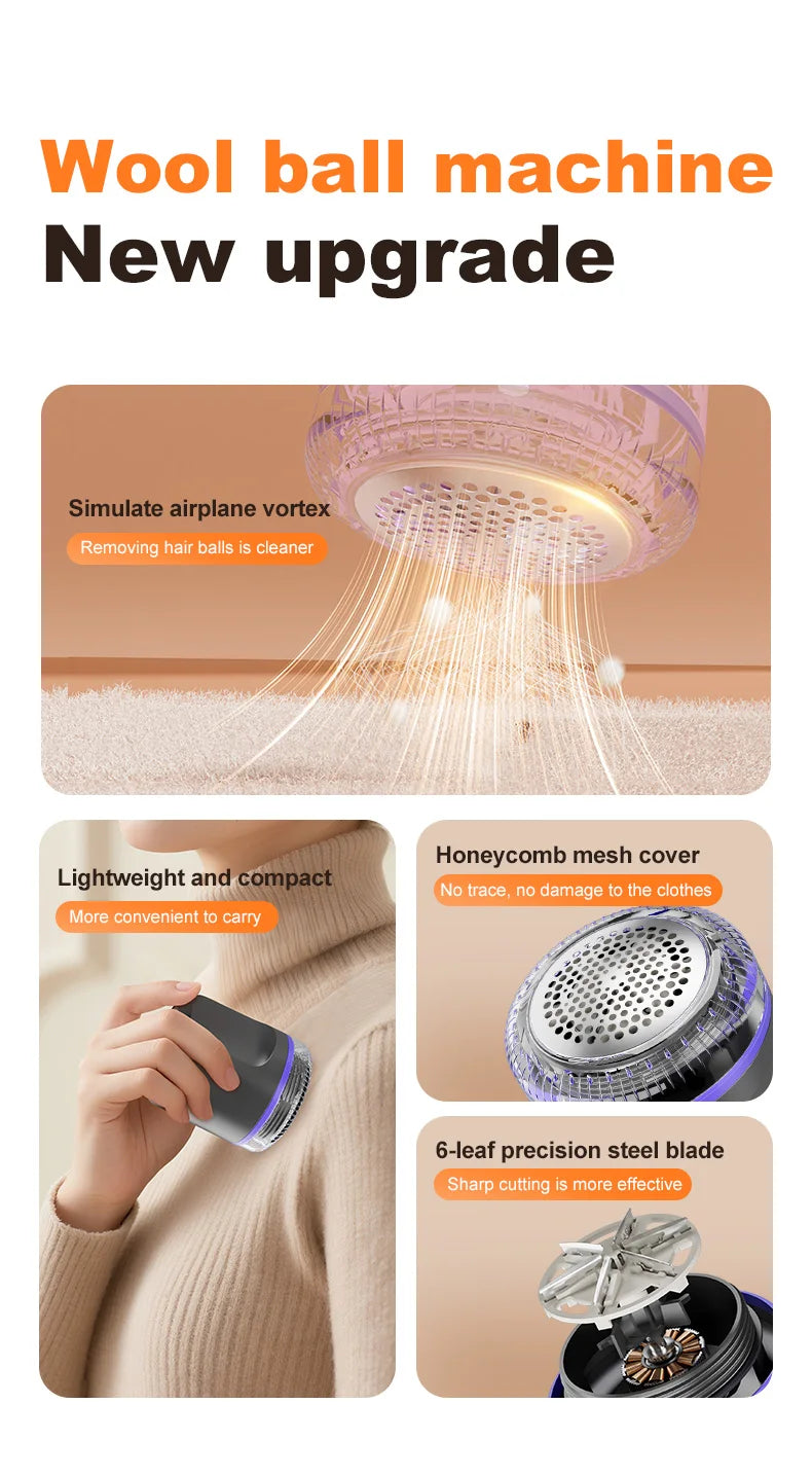 2025 Fusselentferner Wiederaufladbarer Tragbarer Fusselentferner Pullover Pilling-Entferner Stoffrasierer für Kleidung Sofa Möbel Pilling Fussel