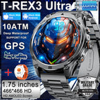 T-Rex 3 ULtra Military Grade 1000mAh Battery Smart Watch 10ATM Waterproof GPS call AMOLED HD Men 100+Sports 2025 New Smart watch