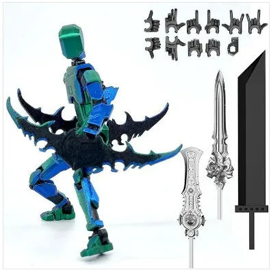 T13 Actionfigur, 3D-gedruckt, mehrgelenkig, beweglich, Titan 13 Lucky Dummy Nova Roboter-Actionfigur, Desktop-Montage, fertiges Geschenk