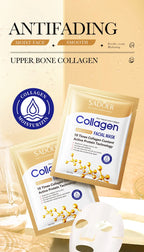 10 Stk. Kollagen Anti-Falten Gesichtsmaske Anti-Aging Mildert feine Linien Strafft die Haut Feuchtigkeitsspendend Aufhellend Hautpflege Koreanische Kosmetik