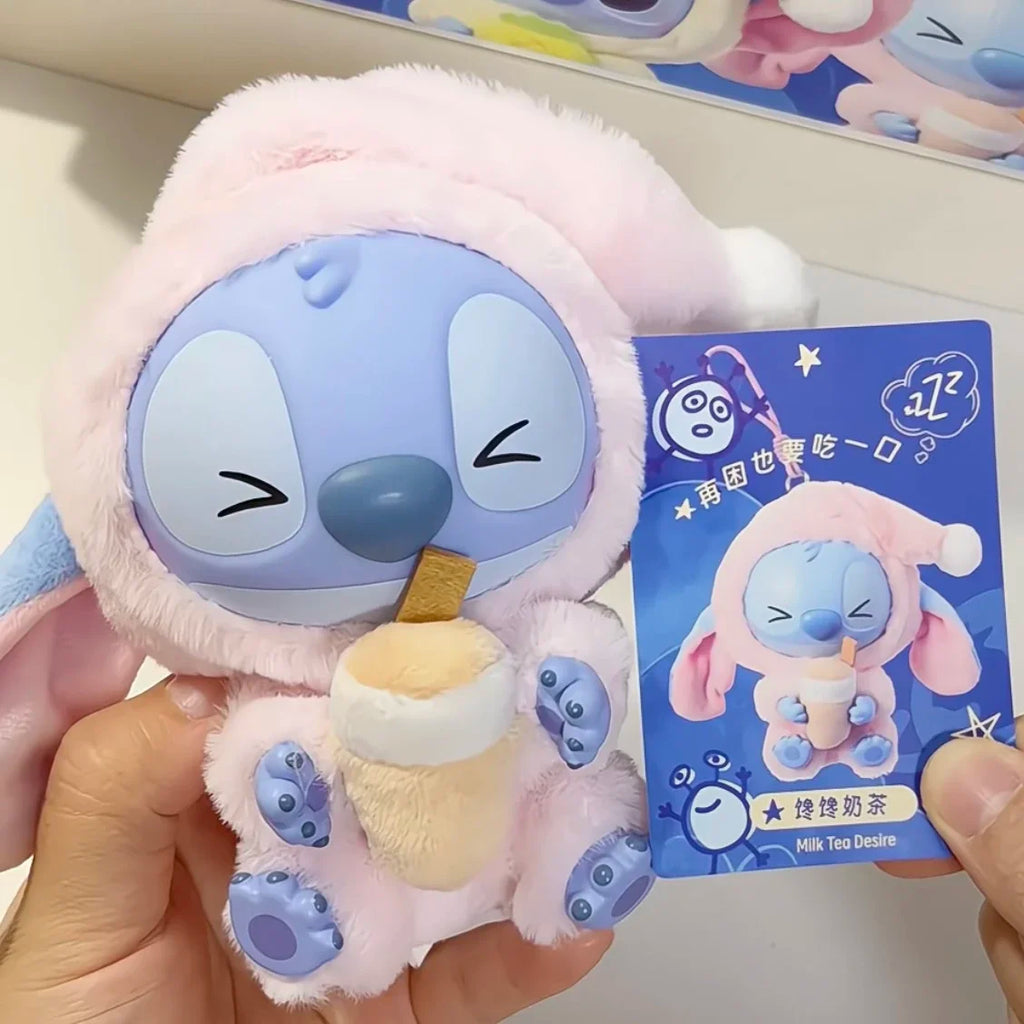 Neue Stitch Iss Etwas vor dem Schlafengehen Serie Vinyl Blind Box Tasche Plüsch Anhänger Niedliche Puppe Mystery Box Spielzeug Erwachsenengeschenk