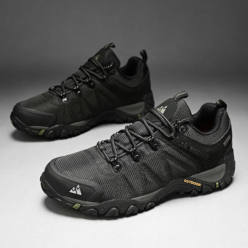 HIKEUP Rutschfeste Herren Wanderschuhe Atmungsaktive Outdoor Abriebfeste Spritzwassergeschützte Kletterschuhe Herren Sneaker Tourismus Bergschuhe