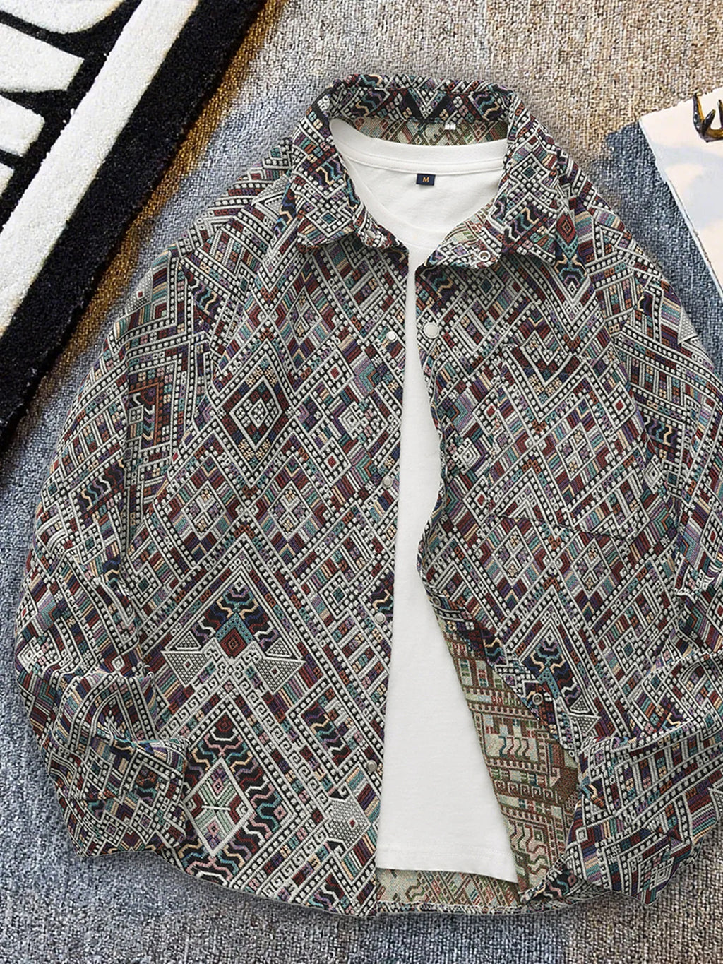 Frühlings- und Herbstjacke für Herren im neuen Ethno-Stil mit Aufdruck, hochwertige, stilvolle Trendjacke