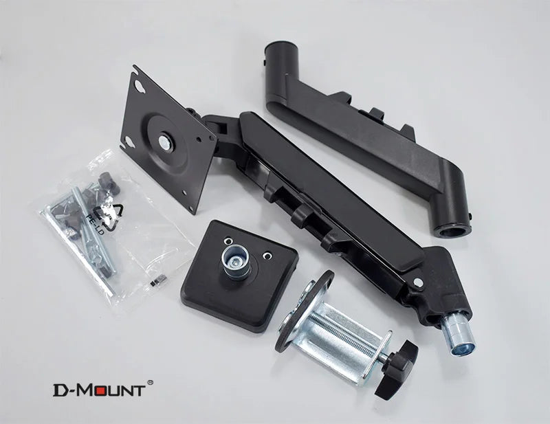 D-MOUNT D90 metal alumin 2-10KG 13"-32" monitor desktop stand mount gas spring arm full motion rotate clamp 0-60mm grommet