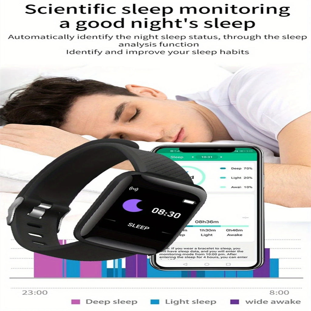 Multifunktionale Smartwatch für Damen und Herren, Bluetooth-verbunden, Telefon, Musik-Player, Fitness-Sportarmband, Schlafmonitor D13 Smartwatch
