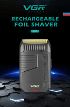 VGR Rasierer Wiederaufladbarer Rasierer Professioneller Bartschneider Elektrischer Trimmer Schwingrasierer Finishing Shaver für Herren V-375