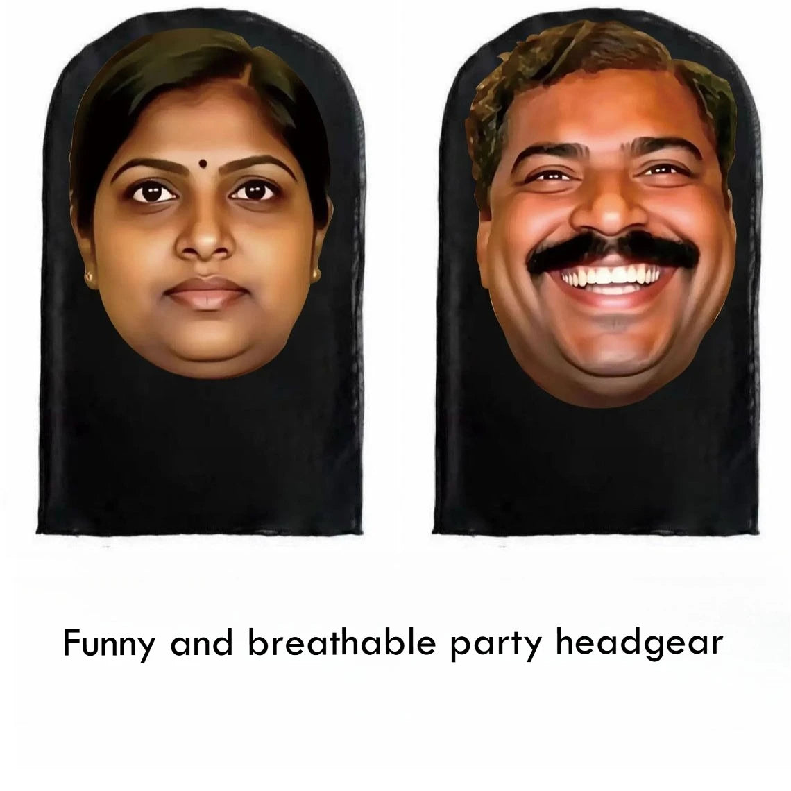 Lustiger indischer Gesichtsausdruck Parodie Abstrakt Humorvolle Maske Neuheit Live-Streaming Outdoor-Requisite Cosplay Kostümzubehör