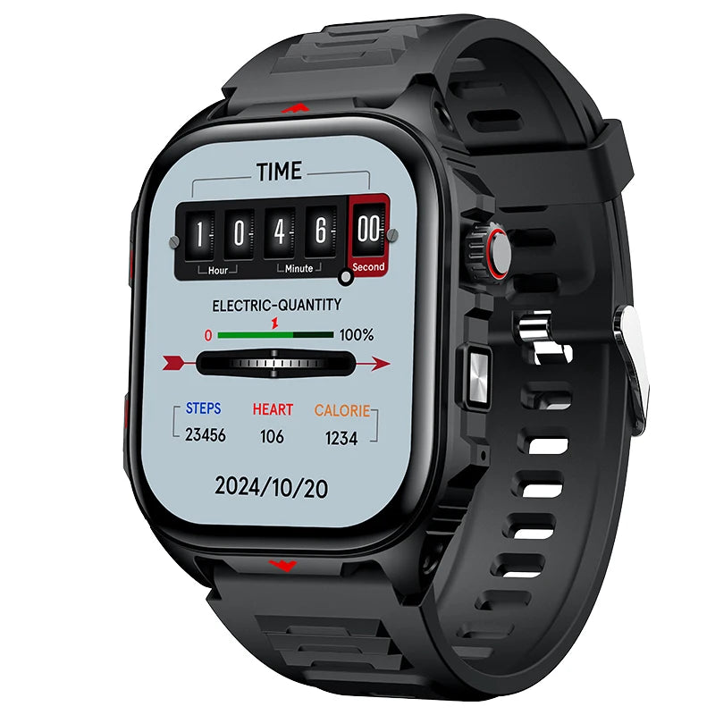 Elektronische Smartwatch BT-Anruf Herzfrequenzmesser Smartwatch Fitness Tracker Wasserdichte Sportuhren für Männer Frauen Android 2026