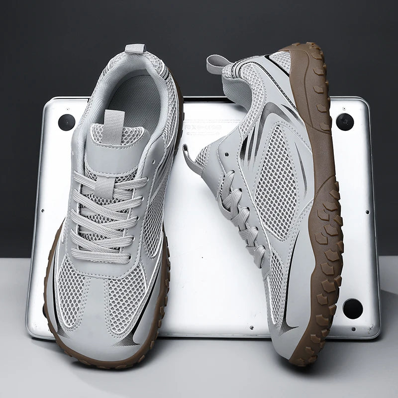 Unisex Wide Width Hiking Shoes Breathable Mesh Outdoor Trekking Sneakers Anti Slip Rubber Sole Walking Trainers Summer Autumn