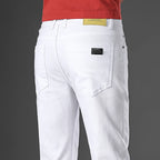 2026 98 % Baumwolle Elastische Baumwolljeans Herren Frühling Slim Straight Denim Hose Komfort Große Größe Koreanische Business Casual Hose