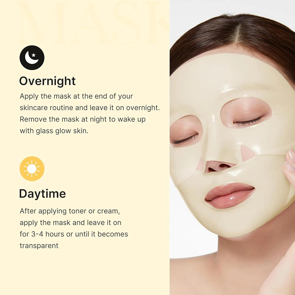 4 Stk./Box Absorbierbare Kojisäure Kurkuma aufhellende Gelmaske Kollagen Feuchtigkeitsspendende Gesichtsmaske Retinol Anti-Falten Straffungsmaske