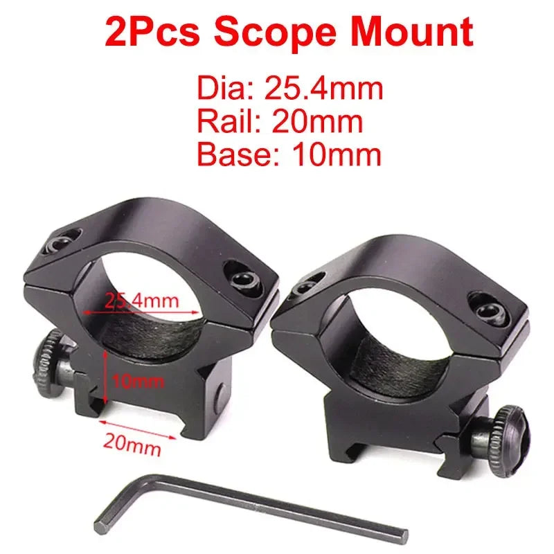 2 Stück Zielfernrohrmontagering für Durchmesser 25,4 mm 30 mm 35 mm taktisches Zielfernrohr Taschenlampe 11 mm 20 mm Picatinny-Schienenmontagezubehör
