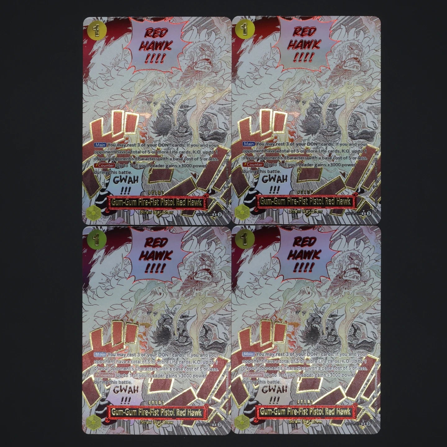 One Piece TCG OPCG English Manga Event Card Set Gear 2 DDM GGG Ground Death Frighten Me OP09 OP10 OP11 OP12 OP14 Goldprägung