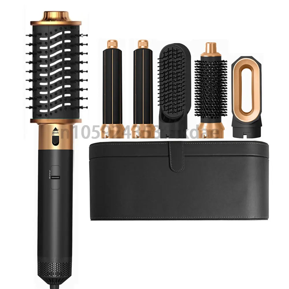 6-in-1 Haartrocknerbürste Heißkamm-Set Professioneller Lockenstab Haarglätter Styling-Tool Luft-Styling Haartrockner Haushaltsgerät