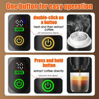 DENOKIN Tragbare Espresso-Kaffeemaschine mit Digitalanzeige, 3-in-1 Kapsel-Kaffeemaschine für Auto & Zuhause, Camping-Kaffeemaschine