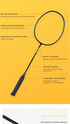 ALP ZJ2.0 Pro 4U 85g 100% Carbonfaser + Titanlegierung Badmintonschläger Ultraleichte Sportausrüstung Schläger Badmintontraining