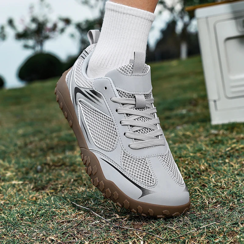 Unisex Wide Width Hiking Shoes Breathable Mesh Outdoor Trekking Sneakers Anti Slip Rubber Sole Walking Trainers Summer Autumn