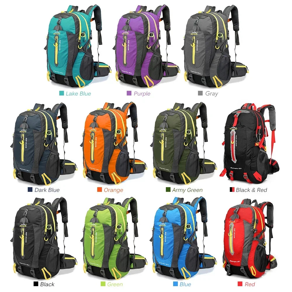 40L Wasserabweisender Reise-Rucksack Camping Wander Laptop Daypack Trekking Klettern Rucksäcke für Herren Damen Wanderausrüstung