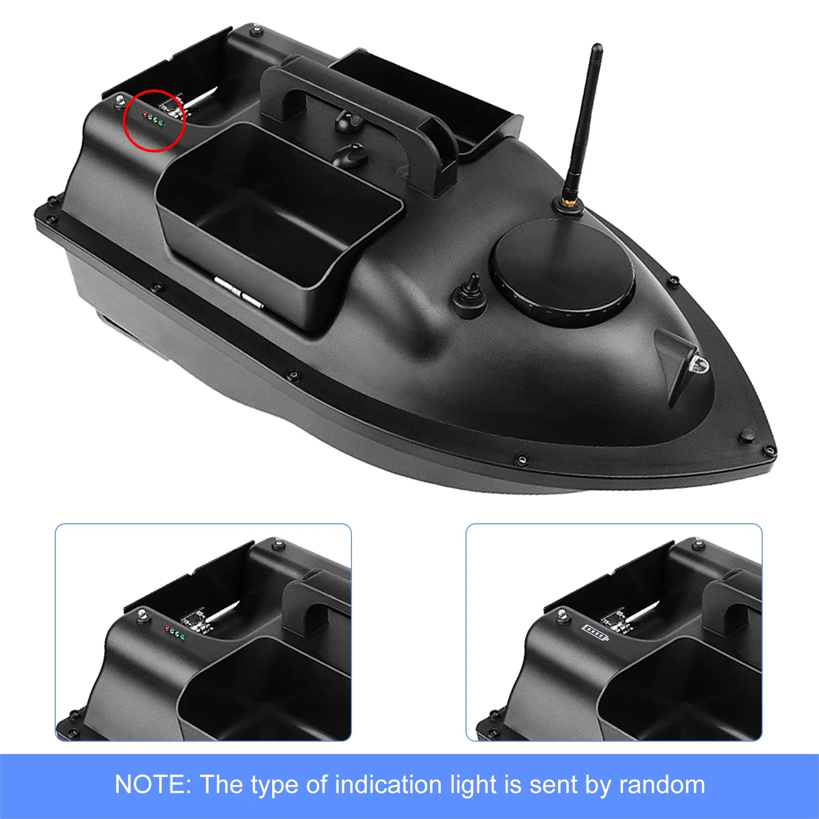 Modernes GPS-Futterboot mit 3 Köderbehältern, 12000mAh kabelloses Futterboot mit automatischer Rückkehrfunktion, verschiedene Stile