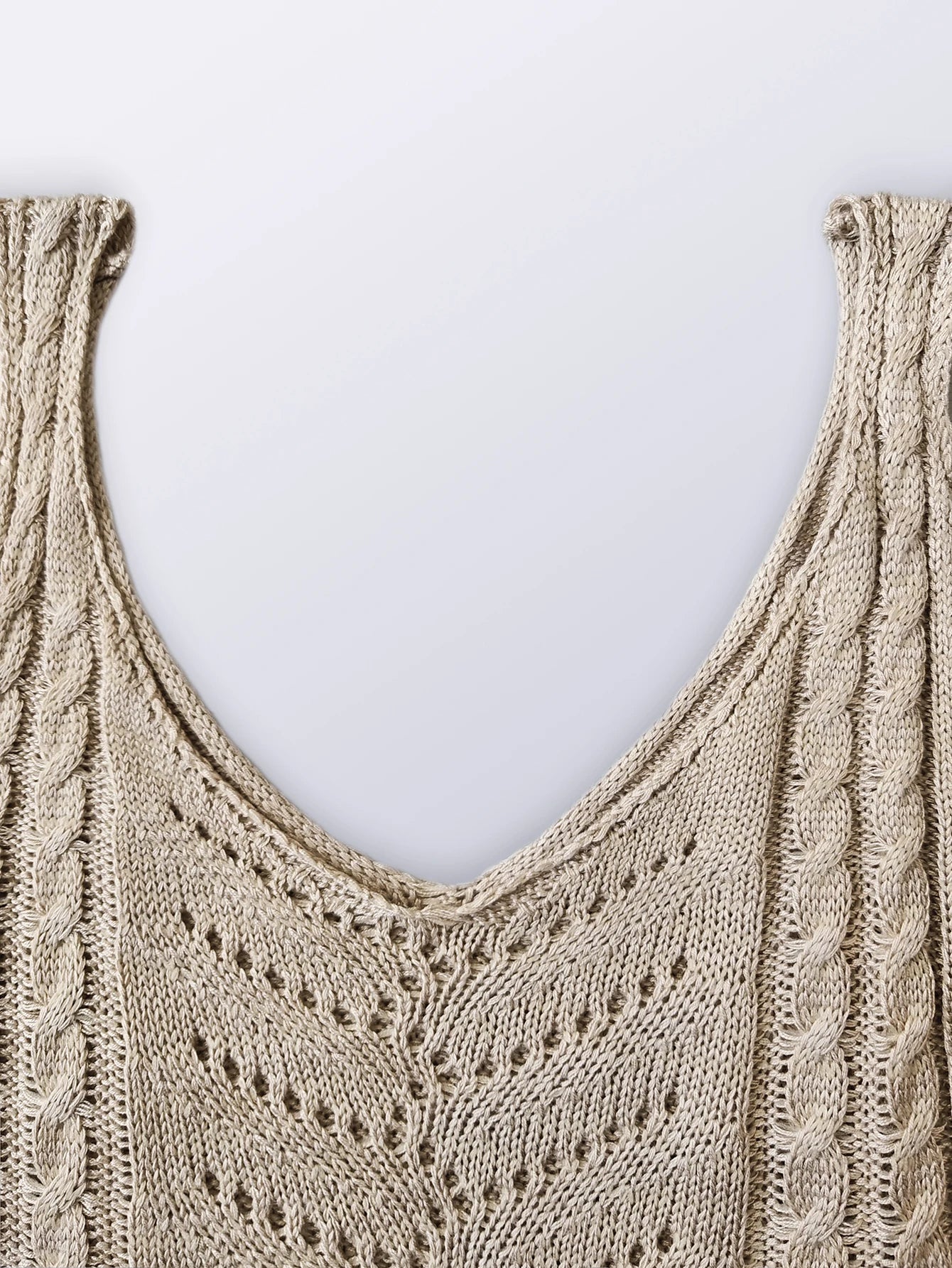 Frühling Sommer Lässiger V-Ausschnitt Aushöhlen Strickweste Einfarbige Ärmellose Tops Orange Grün Weiß Khaki 2026 Damenbekleidung
