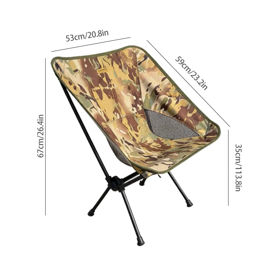 TARKA Faltbare Campingstühle Set Leichter Klappstuhl Ultraleichte Rucksack-Mondstühle für Garten Picknick Strand Angeln