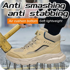 Rotationsschnallen-Sicherheitsschuhe für Herren mit Stahlkappe Durchtrittsicher, Antipunktion, Rutschfeste Arbeitsstiefel für Industrie und Schweißen
