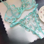 Europäische Frauen verführerischer transparenter BH mit Spitzenstickerei und Bügel, Minimizer für große Brüste, Anti-Sagging, weiche Dessous, S-XL BH-Set