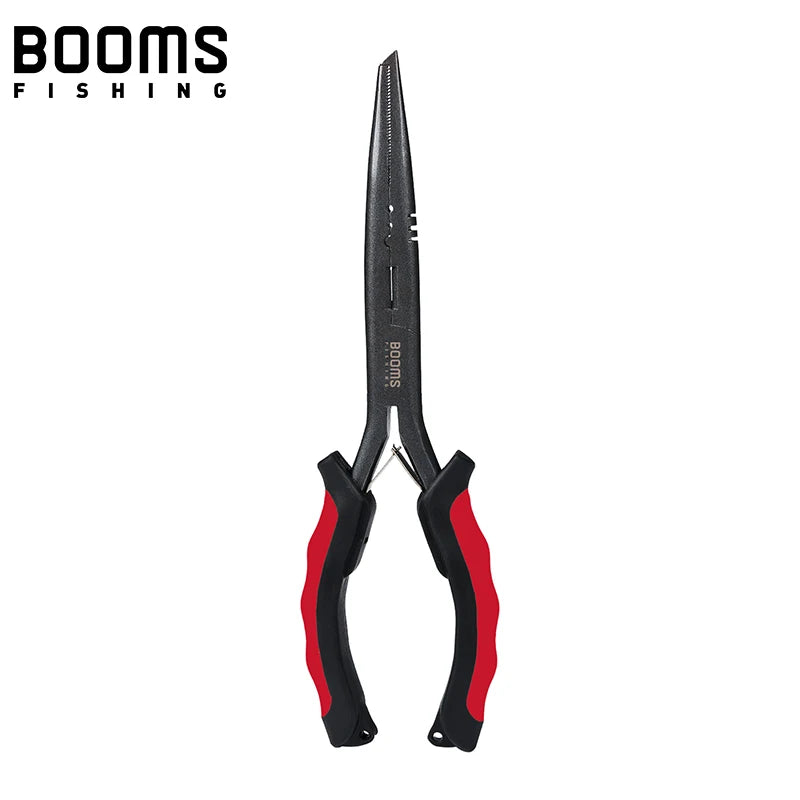Booms Fishing F03 Multifunktions-Fischereizange 23,5 cm Gerade Langnase Edelstahl-Schnurschere Werkzeuge