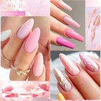 MTSSII 12tlg. Gellack-Set Nude Rosa Rot Glitzer Semi Permanent Soak Off UV Gel Nagellack Maniküre Kit Nagelzubehör DIY