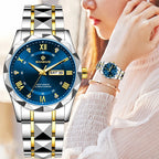 BANGWEI Elegante Luxus Quarz Damenuhr Mode Klassisch Einfach Edelstahluhren Automatisches Datum Wasserdicht Diamant Damen Armbanduhr
