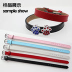 20 Stück 10 mm Armband aus echtem Leder für Damen, Schiebebuchstaben-Anhänger, Armband zur Schmuckherstellung, DIY, Haustierhalsband, Schlüsselband
