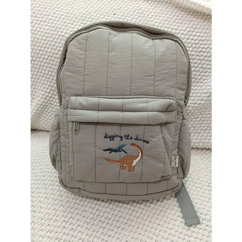 2025 Neues Design Cartoon Kinderrucksack Tierstickerei Muster Schultasche Jungen Mädchen Kleinkind Kindergarten Kinderrucksack