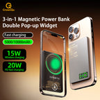 QI 2.1 Magnetische Powerbank Kabelloses Schnellladen Tragbarer externer Ersatzakku für iPhone 12-17 Pro Watch Airpods 5000/10000mAh