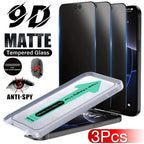 3-5-teiliges Set aus matter Displayschutzfolie aus gehärtetem Glas für iPhone 17, 16e, 16, 15, 14, 13, 12, 11 Pro Max, XS, XR, Sichtschutz, mattiert, Blendschutz