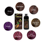 30ml/500ml 3-in-1 Schnell-Haarfärbeshampoo Naturschwarz Kräuter-Haarfarbe Feuchtigkeitsspendend Milde Haarfärbe-Pflegespülung Haarpflegeprodukte