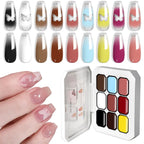LIMEGIRL Gradient Gel Set Semipermanent – Hochglänzend – Farbverlauf – Buntes Nagelgelpolitur-Set Ablösbarer Lack für Nagelkunstdesign