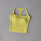 Sport- und Fitnessweste mit Brustpolster Sommer Stoßfest Schönheitsrücken Nude Feeling Anzug Pilates Training Yoga Top Yoga Kleidung